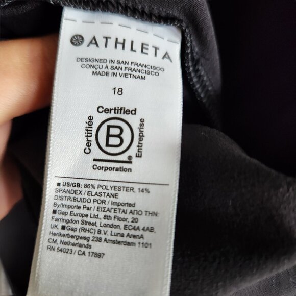 Athleta Pants Black 18 Women's Endless High Rise Pant Pockets Office Commute - Picture 10 of 10